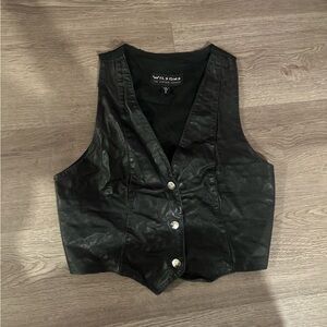Wilson leather biker vest